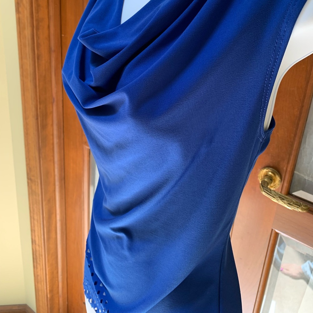 Sophisticated drape neck top!